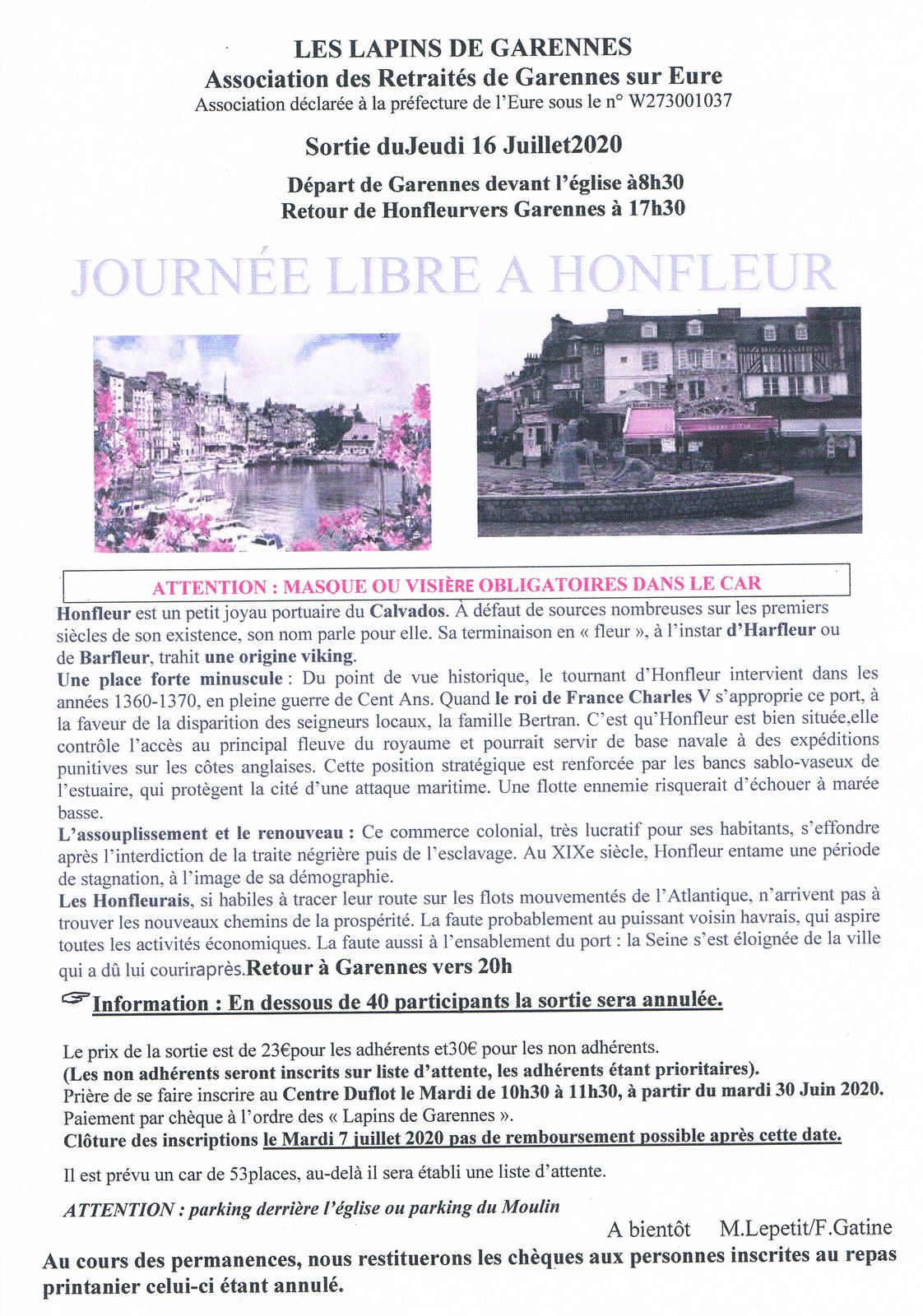 SORTIE HONFLEUR