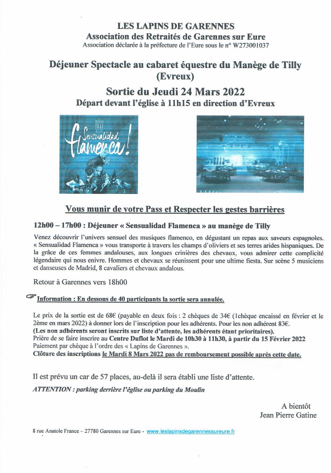 La sortie de Tilly le 24 mars 2022