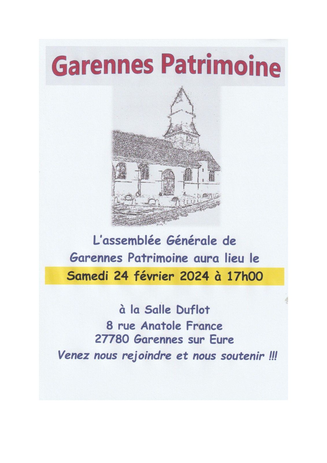 Assemblée générale &gt; Garennes Patrimoine &gt; 24 février 2024.