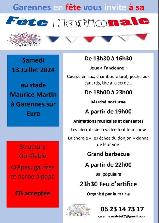 Samedi 13 juillet 2024, à GARENNES SUR EURE.