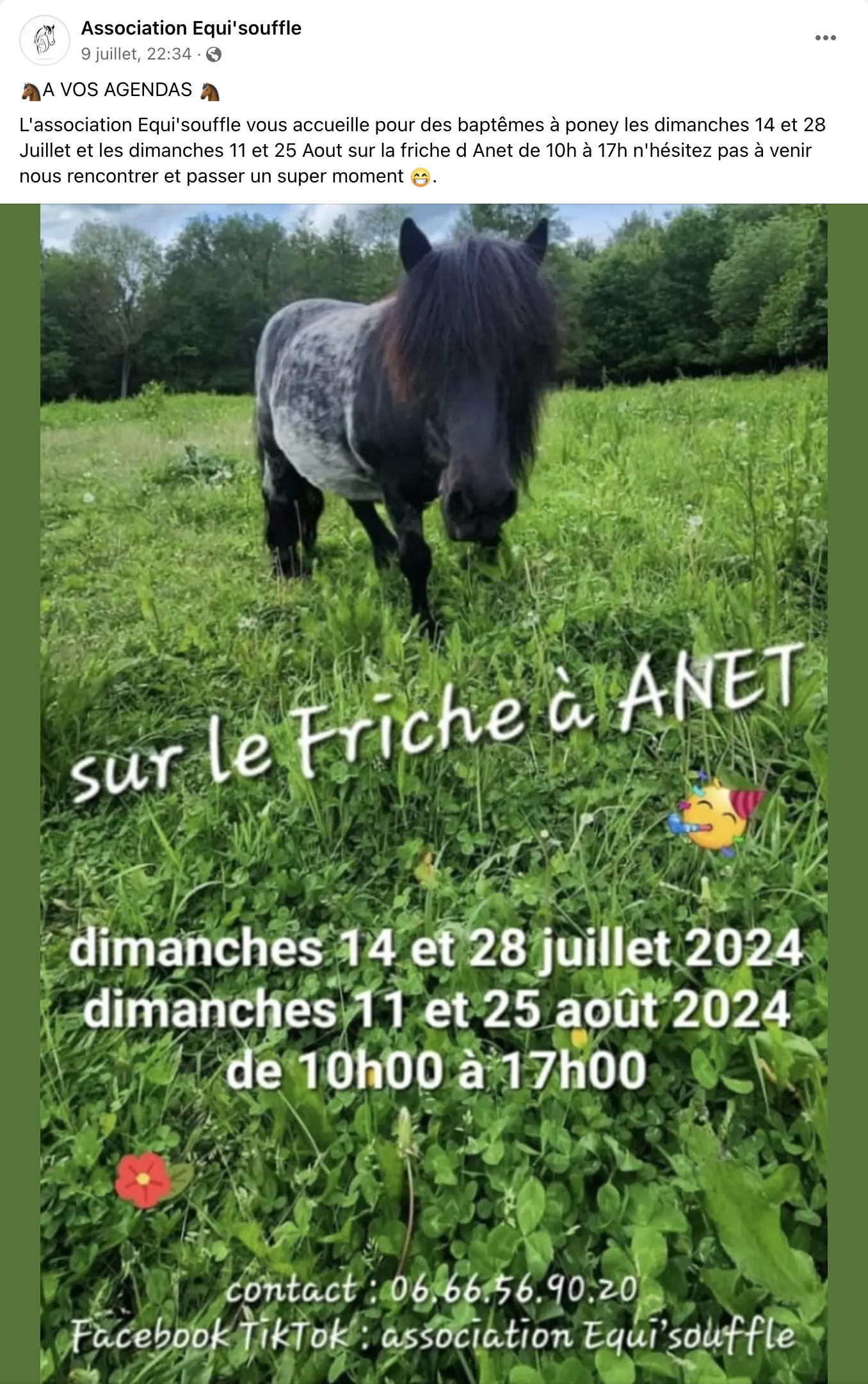 En juillet et août 2024, à ANET.