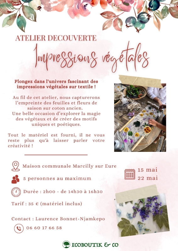 Marcilly-sur-Eure - 🌸_ Atelier découverte impression végétale _🌸-1745579657